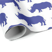 Cute Rhinoceros Cadeaupapier (Rol Hoek)