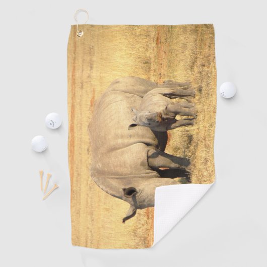 Cute rhinoceros in afrika golfhanddoek (Insitu)