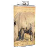 Cute rhinoceros in afrika heupfles (Rechts)