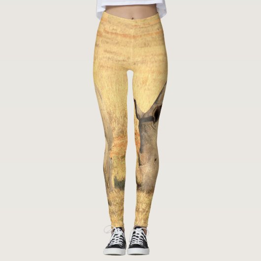 Cute rhinoceros in afrika leggings (Voorkant)