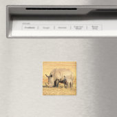 Cute rhinoceros in afrika magneet (Insitu (Vaatwasser))