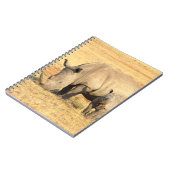 Cute rhinoceros in afrika notitieboek (Linkerzijde)