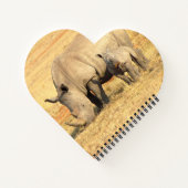 Cute rhinoceros in afrika notitieboek (Achterkant)