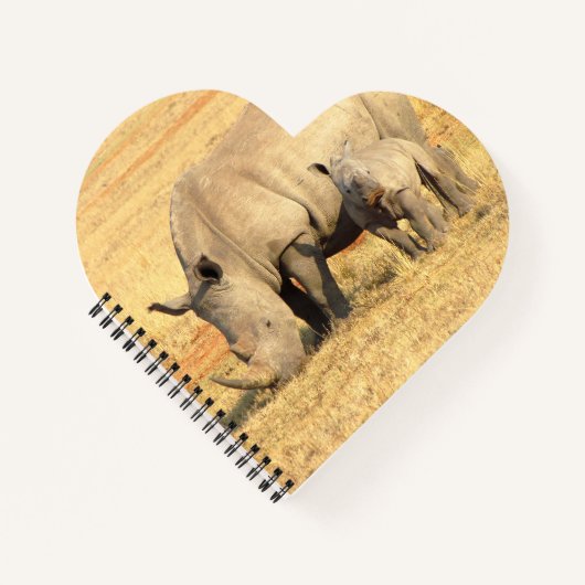 Cute rhinoceros in afrika notitieboek (Voorkant)