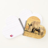 Cute rhinoceros in afrika notitieboek (Binnen)