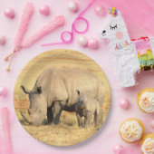 Cute rhinoceros in afrika papieren bordje (Feest)