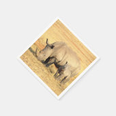 Cute rhinoceros in afrika servet (Hoek)