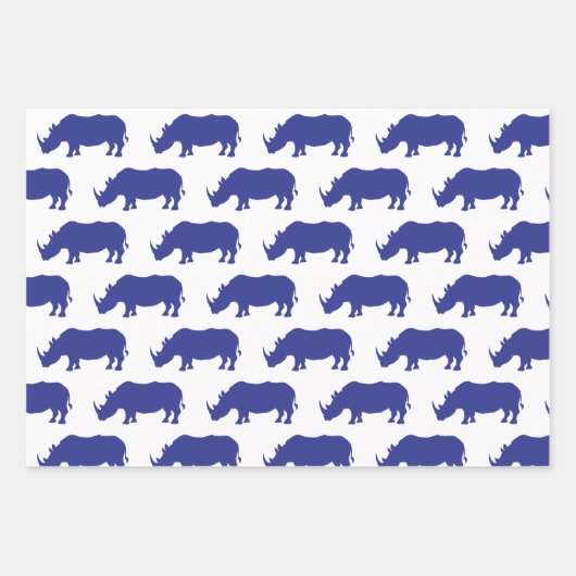 Cute Rhinoceros Inpakpapier Vel (Voorkant 2)