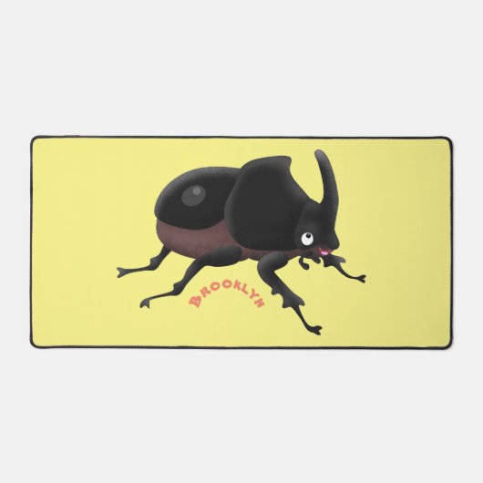 Cute rhinoceros kever cartoon bureaumat (Voorkant)