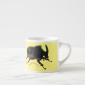 Cute rhinoceros kever cartoon espresso kop (Rechts)