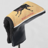 Cute rhinoceros kever cartoon golfheadcover (3/4 voorkant)