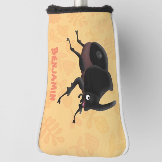 Cute rhinoceros kever cartoon golfheadcover (Draai 90)