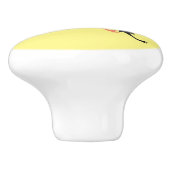 Cute rhinoceros kever cartoon keramische knop (Zijkant)