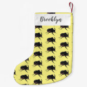 Cute rhinoceros kever cartoon kleine kerstsok (Achterkant)