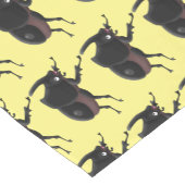 Cute rhinoceros kever cartoon korte tafelloper (Hoek)