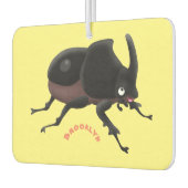 Cute rhinoceros kever cartoon luchtverfrisser (Links)