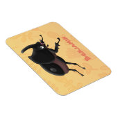 Cute rhinoceros kever cartoon magneet (Rechterzijde)