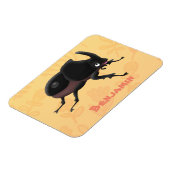 Cute rhinoceros kever cartoon magneet (Linkerzijde)