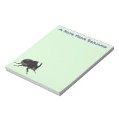 Cute rhinoceros kever cartoon notitieblok (Linkerzijde)