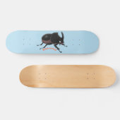 Cute rhinoceros kever cartoon persoonlijk skateboard (Horizontaal)