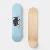 Cute rhinoceros kever cartoon persoonlijk skateboard (Voorkant)