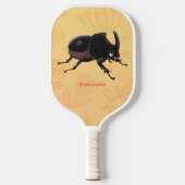 Cute rhinoceros kever cartoon pickleball paddle (Voorkant)