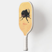 Cute rhinoceros kever cartoon pickleball paddle (Links)