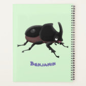 Cute rhinoceros kever cartoon planner (Achterkant)