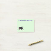 Cute rhinoceros kever cartoon post-it® notes (Op bureau)