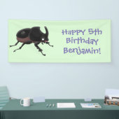 Cute rhinoceros kever cartoon spandoek (Beurs)