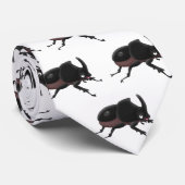 Cute rhinoceros kever cartoon stropdas (Opgerold)