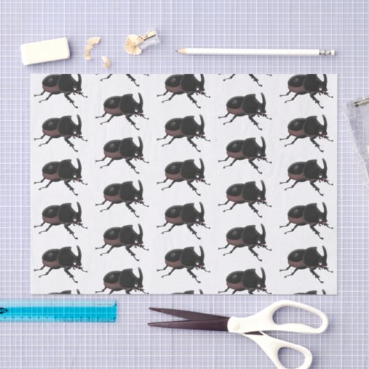 Cute rhinoceros kever cartoon tissuepapier (Craft)