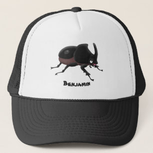 Cute rhinoceros kever cartoon trucker pet