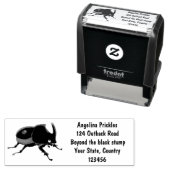 Cute rhinoceros kever cartoon  zelfinktende stempel (In situ)