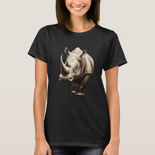 Cute Rhinoceros & Rhino 1 T-shirt (Voorkant)