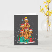 Cute Rhodesian Ridgeback Le Dog Christmas Tree Xma Kaart (Gele Bloem)