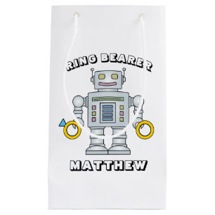 Cute Ring Bearer robot bruiloft cadeau voor kinder Klein Cadeauzakje