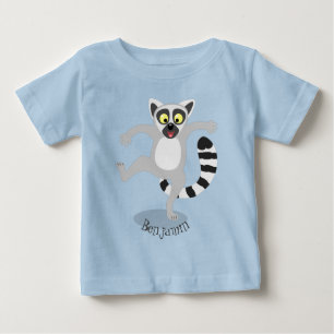Cute ring tail lemur dansend cartoon illustratie