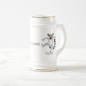Cute ring tail lemur dansend cartoon illustratie bierpul (Voorkant rechts)