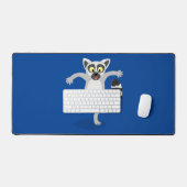 Cute ring tail lemur dansend cartoon illustratie bureaumat (Keyboard & Muis)