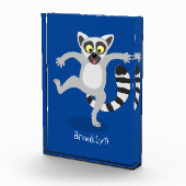 Cute ring tail lemur dansend cartoon illustratie fotoblokken (Rechts)