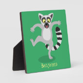 Cute ring tail lemur dansend cartoon illustratie fotoplaat (Voorkant)
