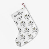 Cute ring tail lemur dansend cartoon illustratie kleine kerstsok (Achterkant (Hangend))