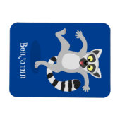Cute ring tail lemur dansend cartoon illustratie magneet (Horizontaal)