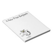 Cute ring tail lemur dansend cartoon illustratie notitieblok (Schuin)