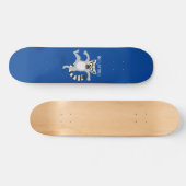 Cute ring tail lemur dansend cartoon illustratie persoonlijk skateboard (Horizontaal)