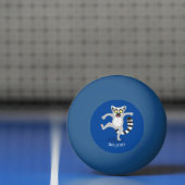 Cute ring tail lemur dansend cartoon illustratie pingpongbal (Net)