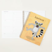 Cute ring tail lemur dansend cartoon illustratie planner (Display)