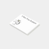 Cute ring tail lemur dansend cartoon illustratie post-it® notes (Schuin)