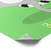 Cute ring tail lemur dansend cartoon illustratie poster (Hoek)